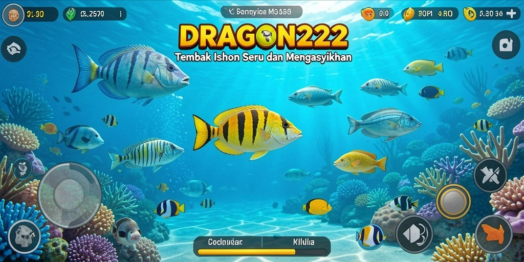 Screenshot gameplay <strong>DRAGON222</strong> menampilkan aksi menembak ikan yang seru.