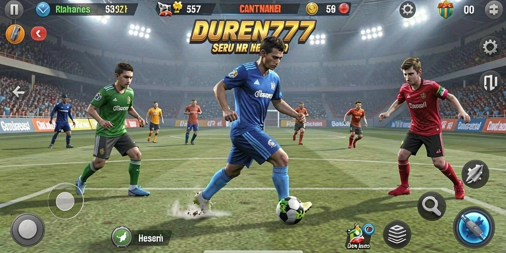 Tangkapan layar gameplay DUREN777 dengan aksi olahraga seru.