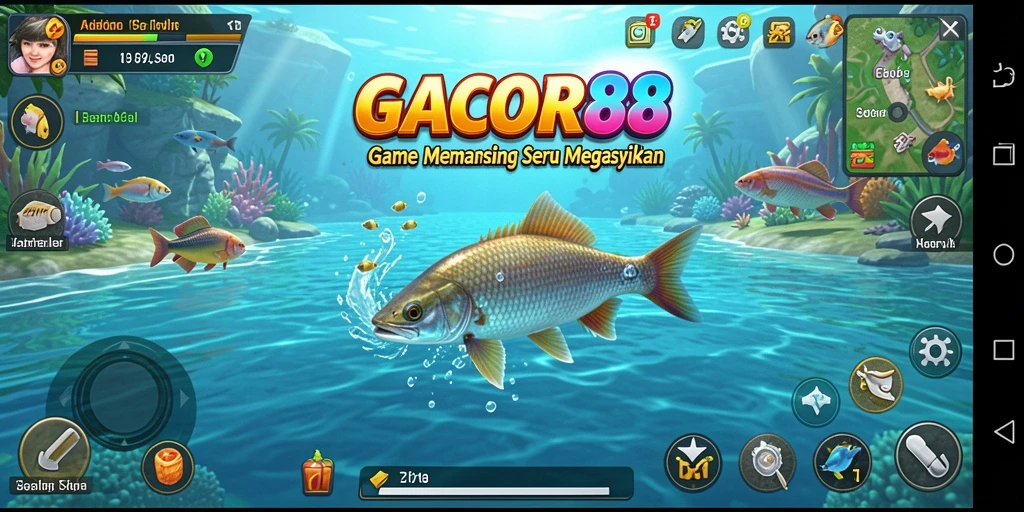 Screenshot GACOR88 menampilkan gameplay memancing yang seru dan menakjubkan.