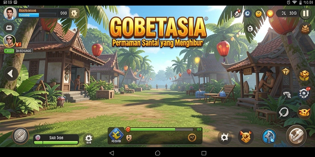 Screenshot menampilkan gameplay seru dan penuh warna dari GOBETASIA.