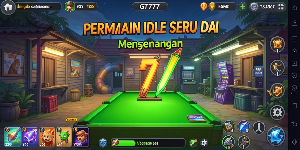 Tangkapan layar gameplay GT777 yang menggambarkan aktivitas Idle yang menarik.
