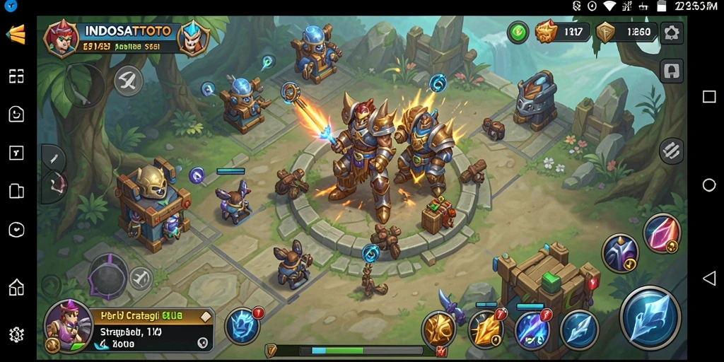 Tangkapan layar gameplay <strong>INDOSATTOTO</strong> yang menampilkan pertempuran strategis yang seru.
