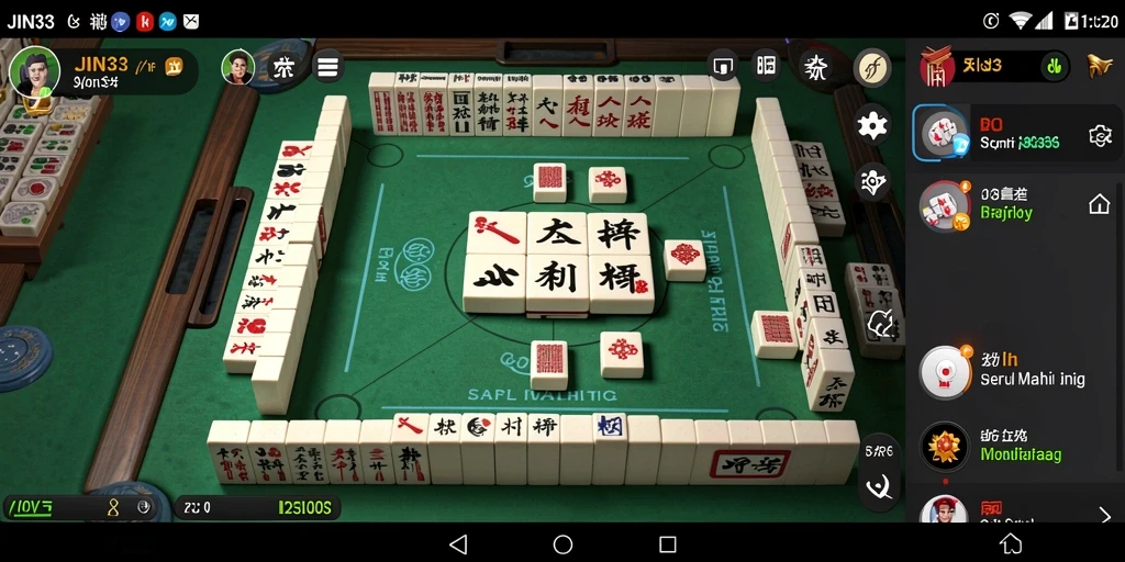 Screenshot yang menampilkan gameplay seru di JIN33 Mahjong.