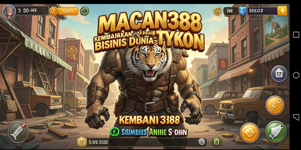 Screenshot gameplay <strong>MACAN388</strong> menampilkan momen strategi bisnis yang intens.