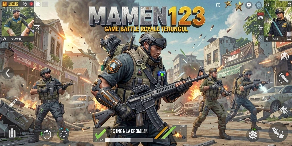 Beraksi dalam pertempuran seru di MAMEN123 Battle Royale.