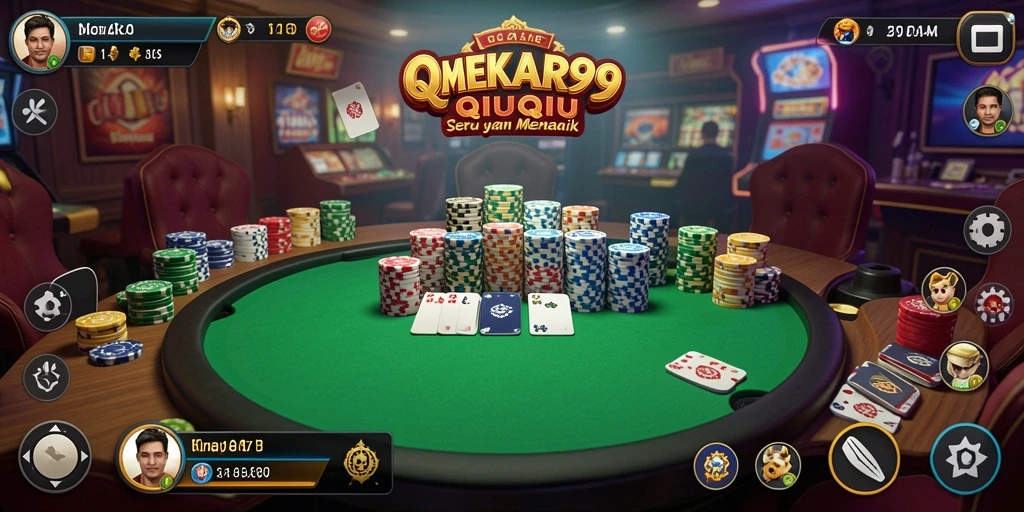 Tampilan gameplay seru dari game QiuQiu MEKAR99.