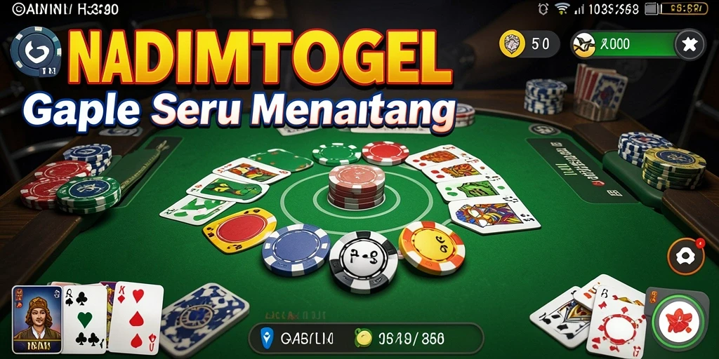 Tampilan gameplay seru dalam game Gaple NADIMTOGEL.