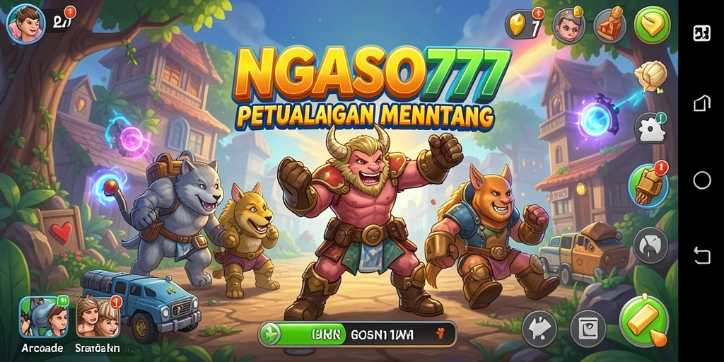 Tampilan gameplay seru NGASO77 dengan level menantang.