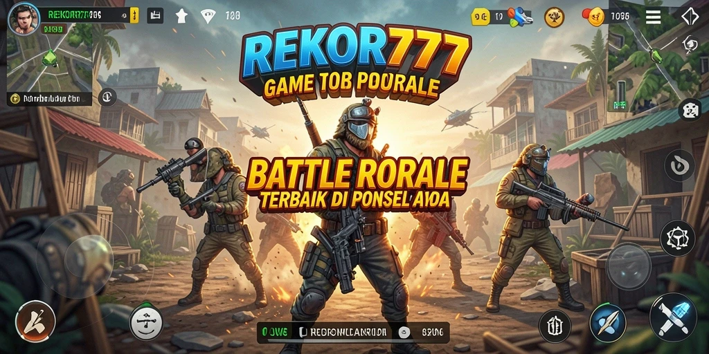 Screenshot menampilkan aksi intens dalam gameplay Battle Royale REKOR777.