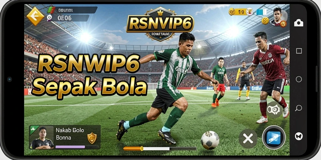 Tampilan gameplay RSNVIP6 yang menegangkan saat pertandingan sepak bola.