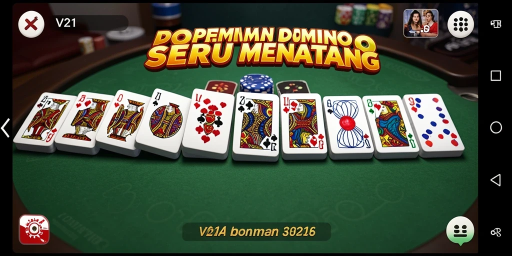 Tampilan gameplay seru dalam permainan Domino V21.