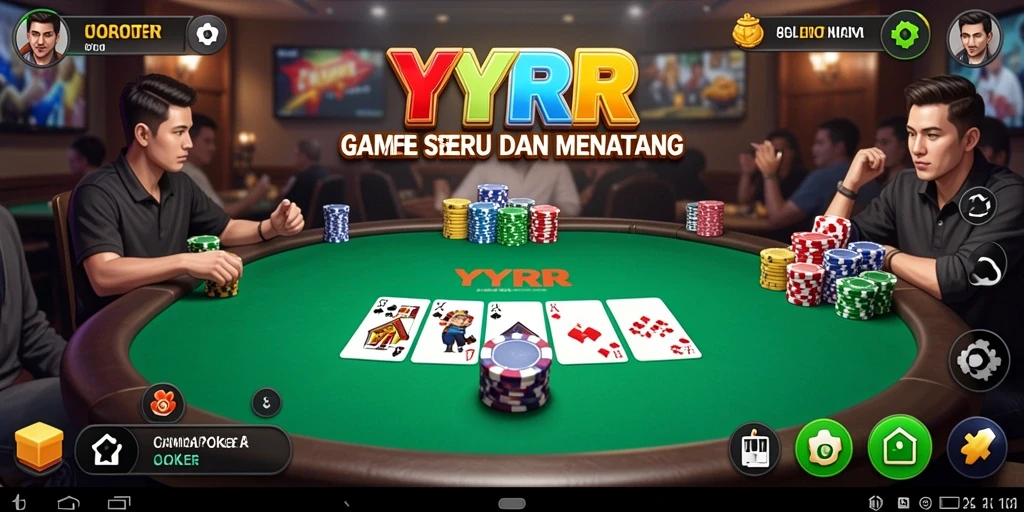 Tampilan permainan Poker di YYRR yang seru dan mendebarkan.